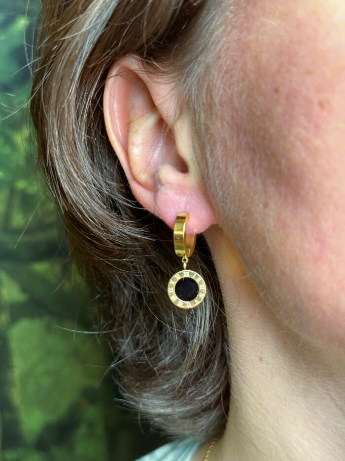 Edelstahl-Schmuck Kollektion mit Obsidian und Zirkonia - Gold 5 Seelenbewusst