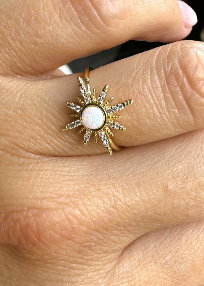 Opal Stern Ring - Gold - Himmlischer Glanz 5 Seelenbewusst