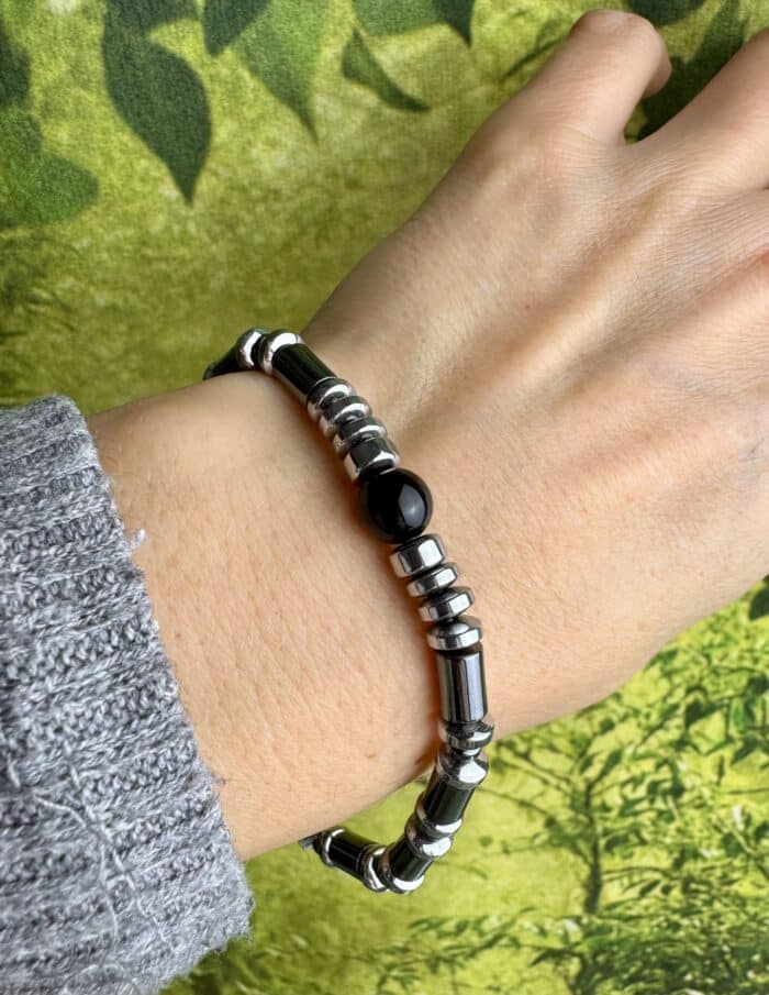 Edelstein Armband Hämatit Obsidian - schädliche Energien absorbieren 2 Seelenbewusst