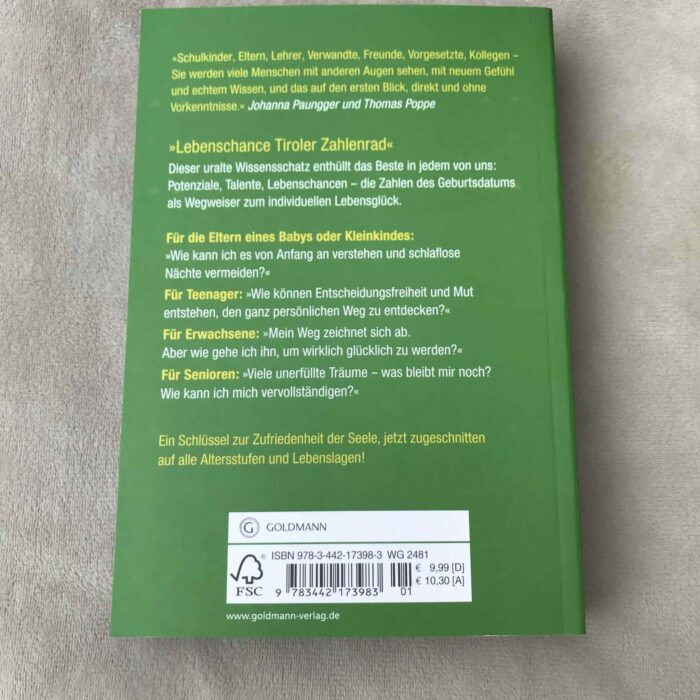 Lebenschance Tiroler Zahlenrad - Sich und andere besser verstehen - (Deutsch) Taschenbuch 2 Seelenbewusst